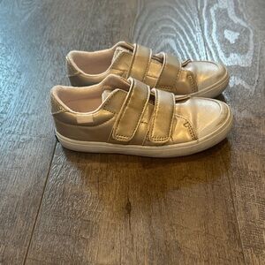 Gold Kids Velcro Sneakers Keds